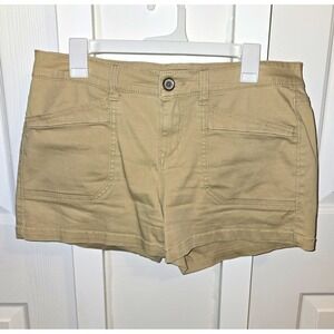 Unionbay Juniors Beige Twill Chino Shorts Size 11 30W Stretch 5-Pocket